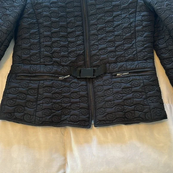 DKNY black quilted jacket/lightweight coat sz XS - Picture 3 of 10